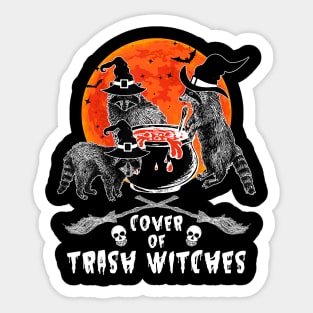 Coven Of Trash Witches Halloween Raccoon Costume Sticker